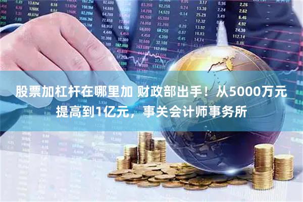 股票加杠杆在哪里加 财政部出手！从5000万元提高到1亿元，事关会计师事务所